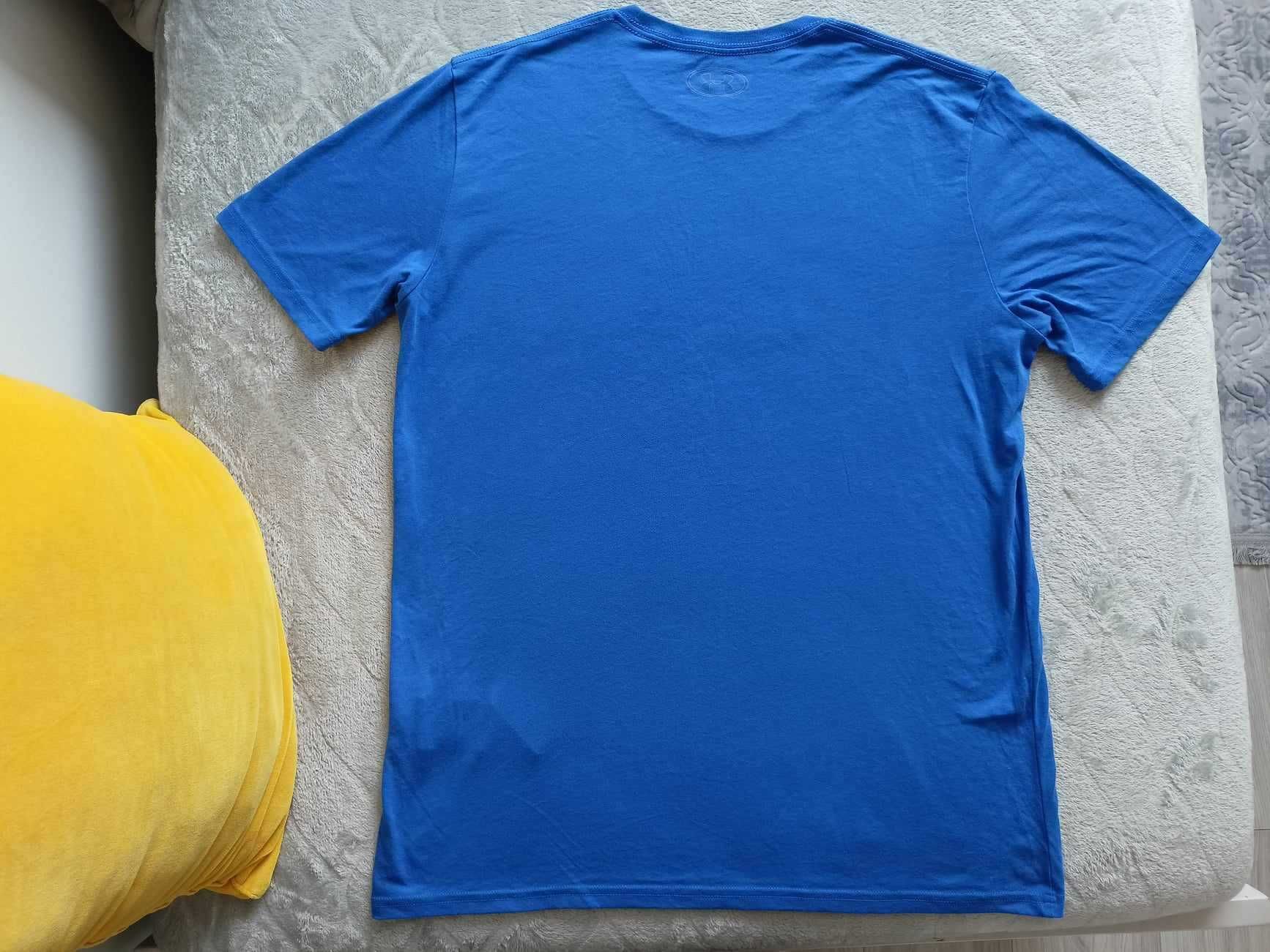 Męski t-shirt/koszulka Under Armour niebieski, rozmiar M (na oko M/L)