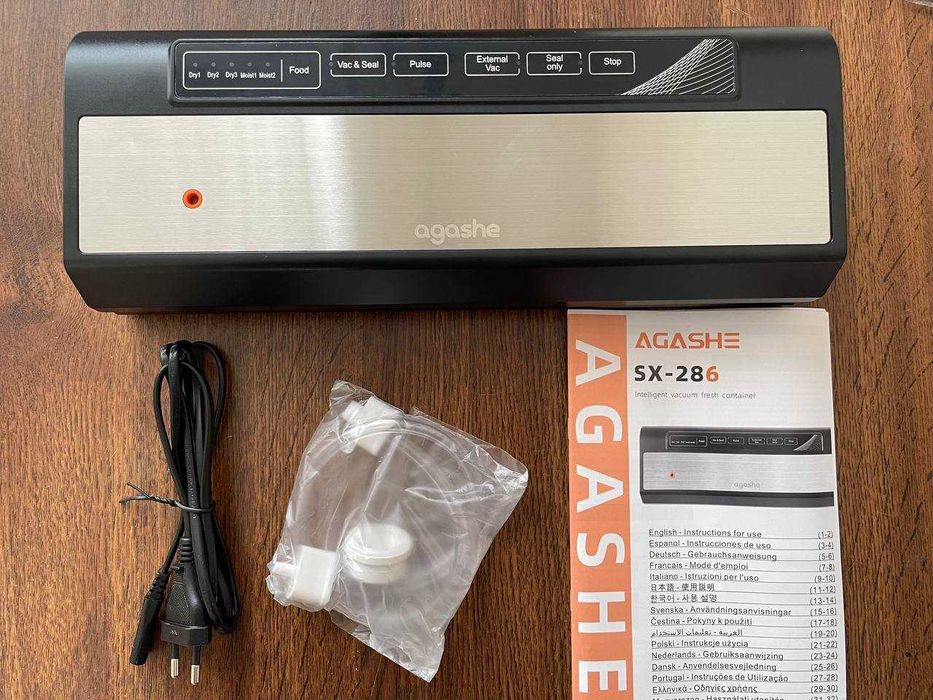 Вакуумний пакувальник AGASHE- SX286 Потужний вакууматор їжі 120W
