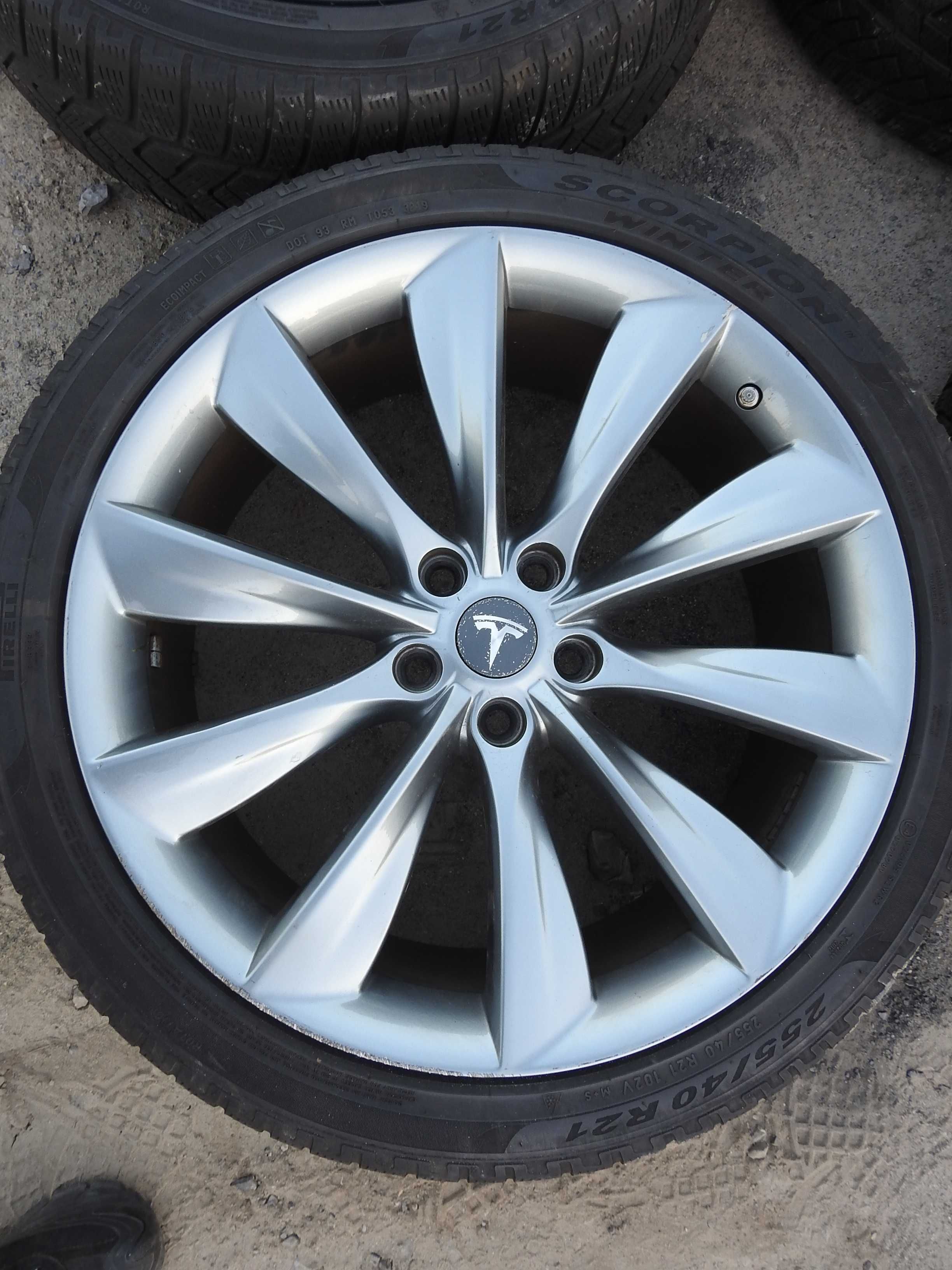 4x Alufelgi 5x120 21'' TESLA  8,5J ET40 TPMS Oryginalny Lakier