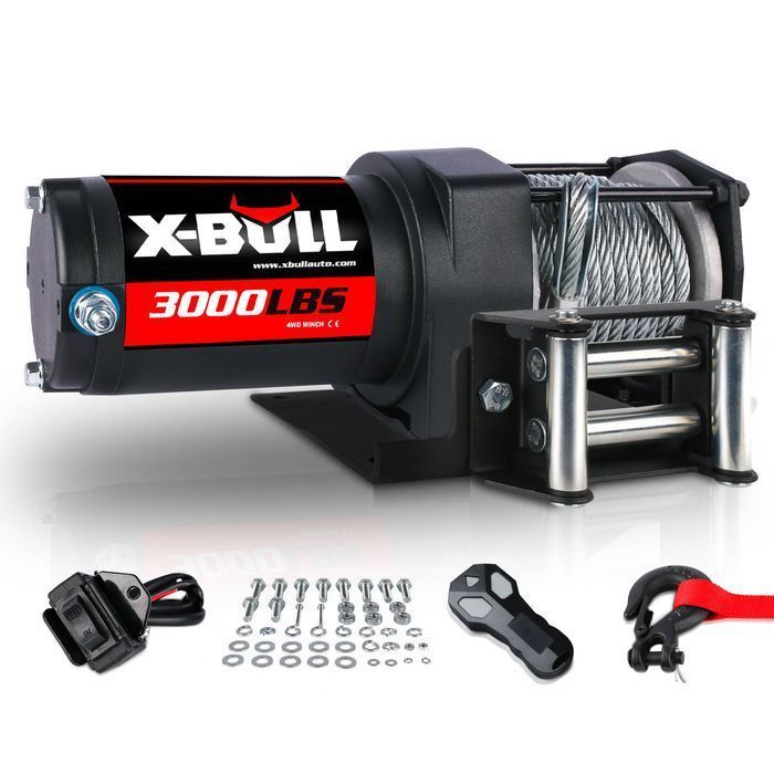 Wyciągarka elektryczna X-Bull do quada 3000 lina stalowa atv utv  pług