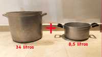 Panela grande - 34 litros em aluminio fundido + oferta