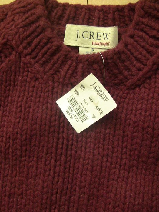 Мужской шерстяной свитер ручной вязки американской фирмы J.GREW р М