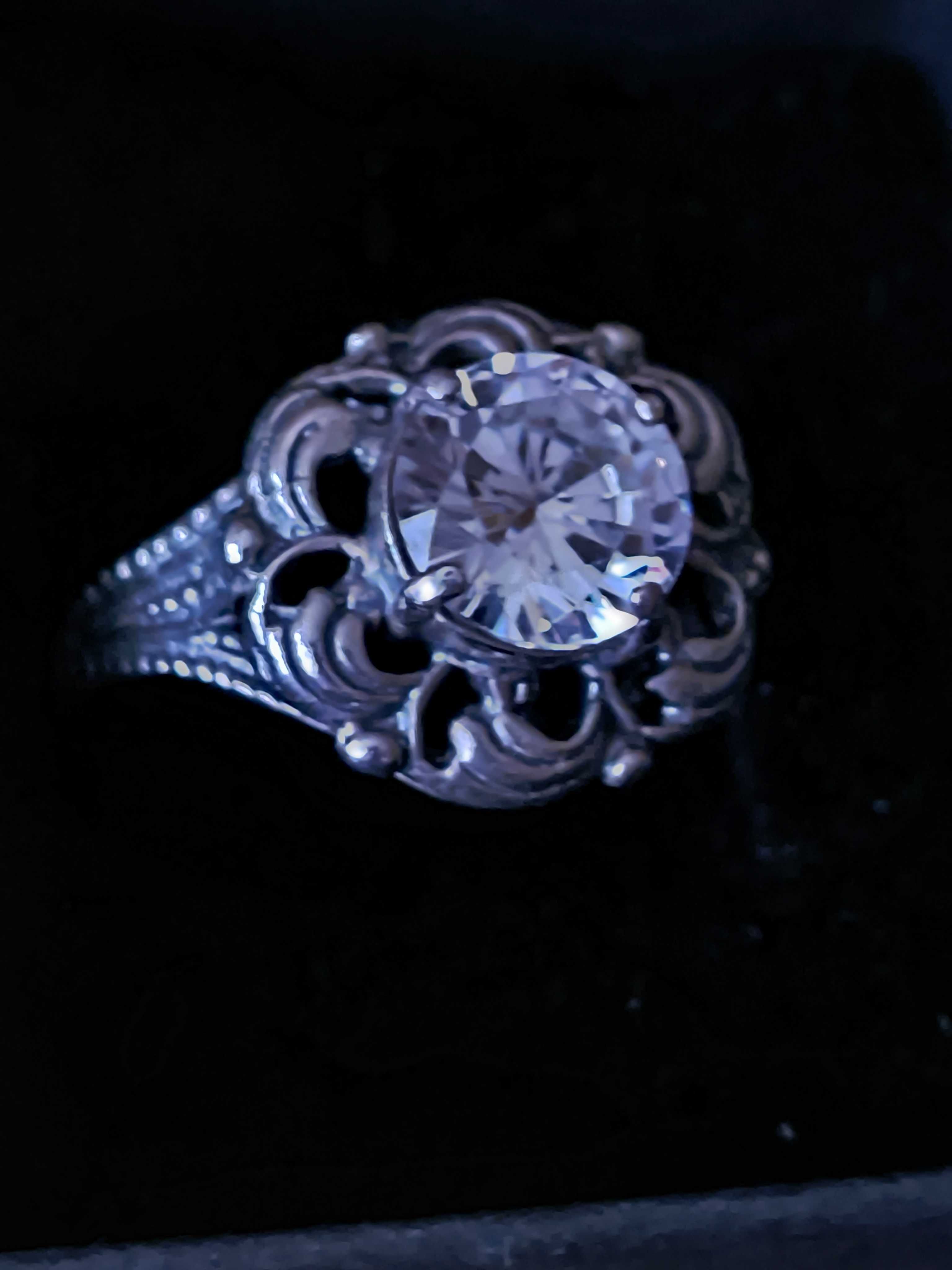 Zjawiskowy srebrny pierścionek polski vintage Jubilex Sopot