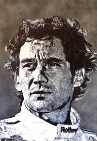 Ayrton Senna pintura original em tela