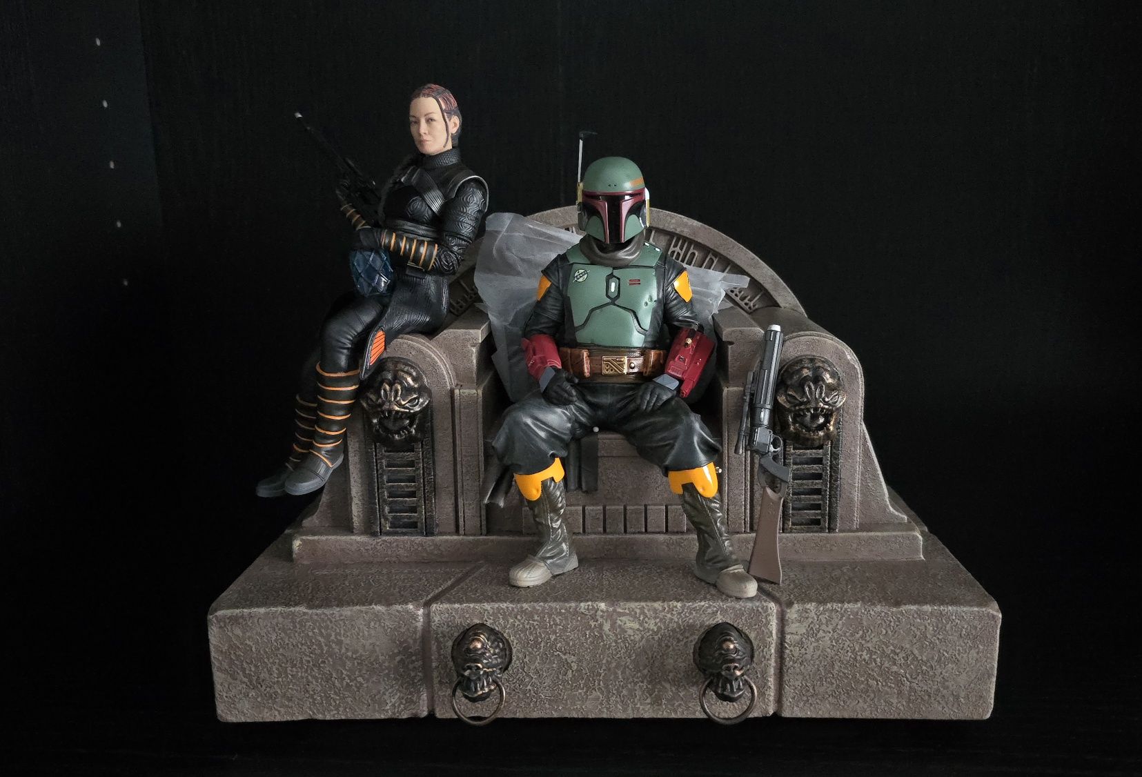 Bobba Fett and Fennec Shand Iron Studios 1/10  estátua