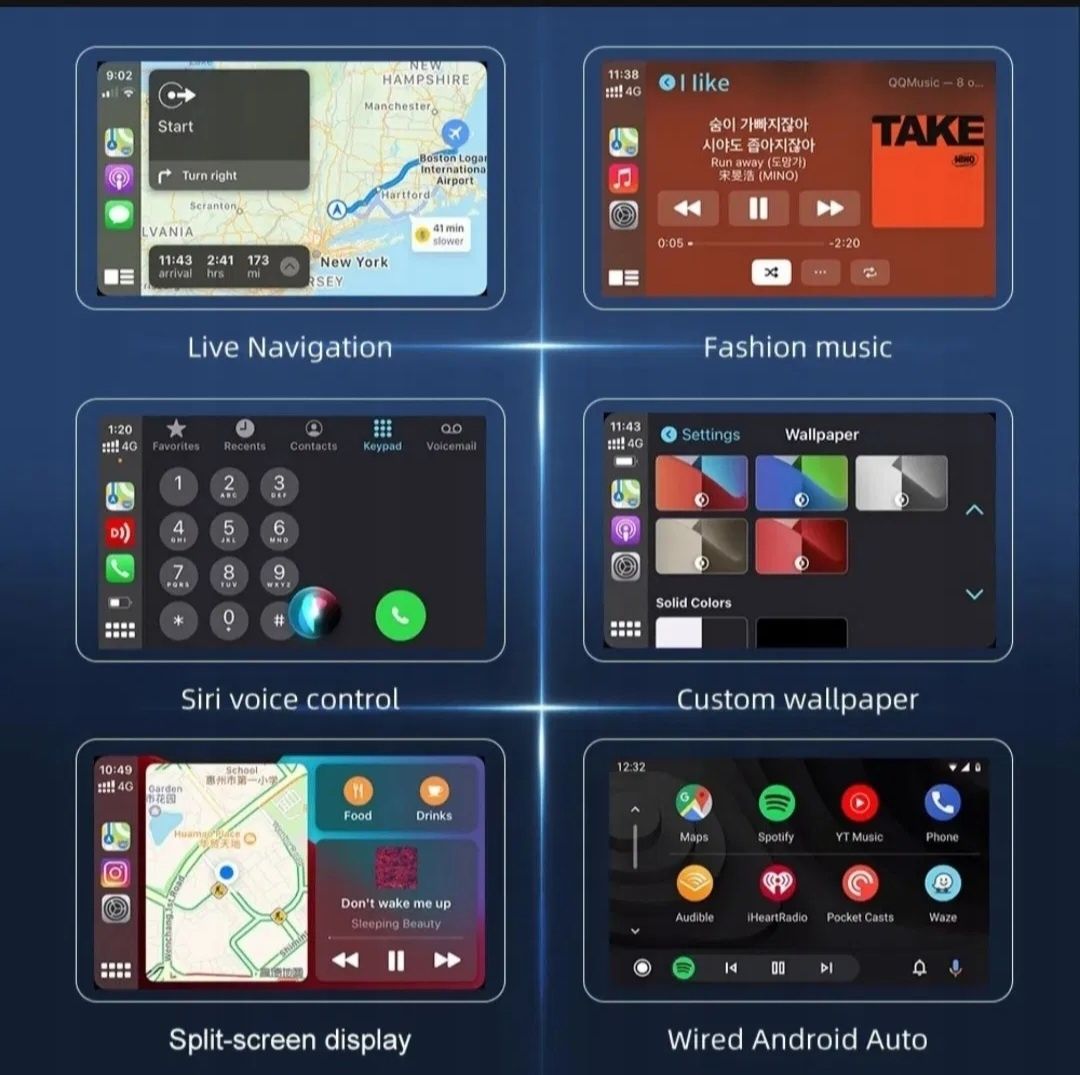 Adapter bezprzewodowy Mini Carplay i Auto Box do większości model
