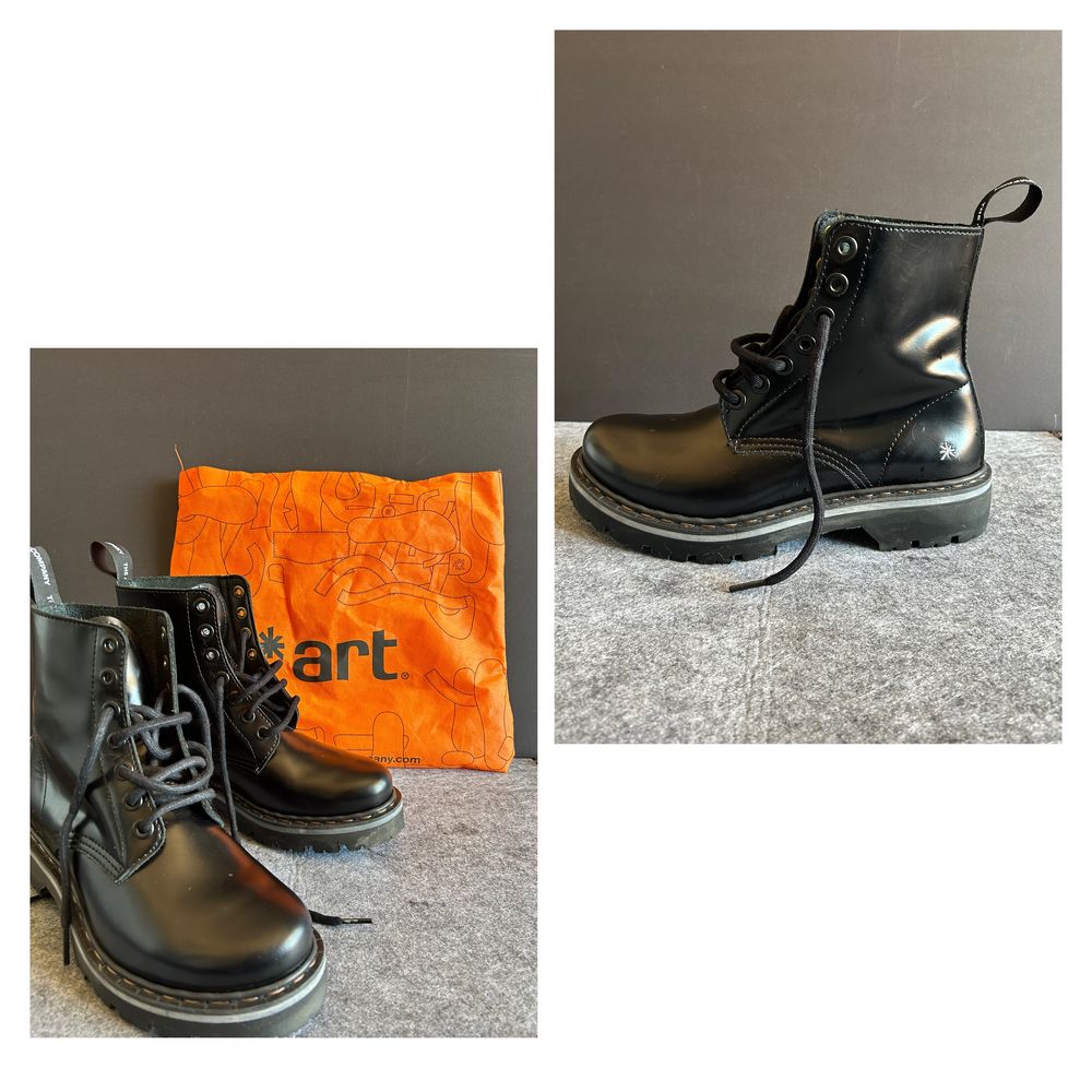 Botas de Pele Pretas (portes incluídos)