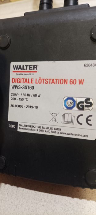 Stacja lutownicza ooWalter 60w z wyświetlaczem temperatury