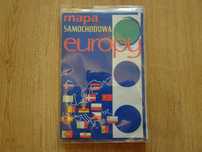 Mapa samochodowa Europy 1972 rok, vintage, retro