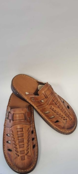 Klapki SKORZANE Meskie NASZ-BUT 044 NR 46