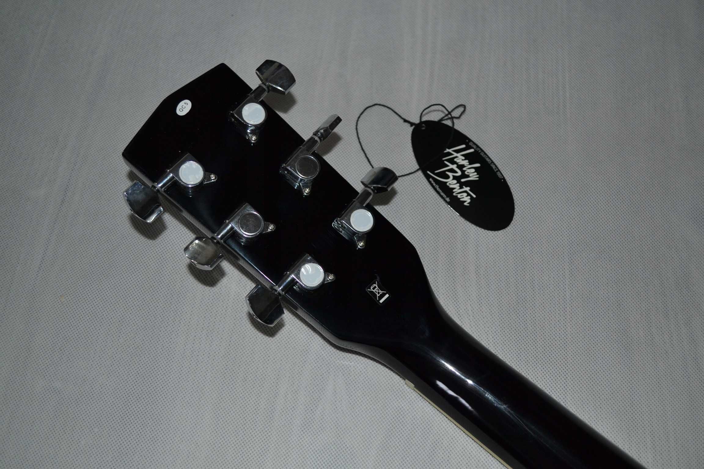 Harley Benton D-120 LH BK gitara akustyczna leworęczna -ustawiona!