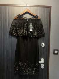 Nowa sukienka Ralph Lauren czarna koronkowa wieczorowa koktajlowa