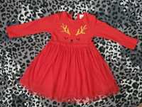 Czerwona sukienka 98 cm