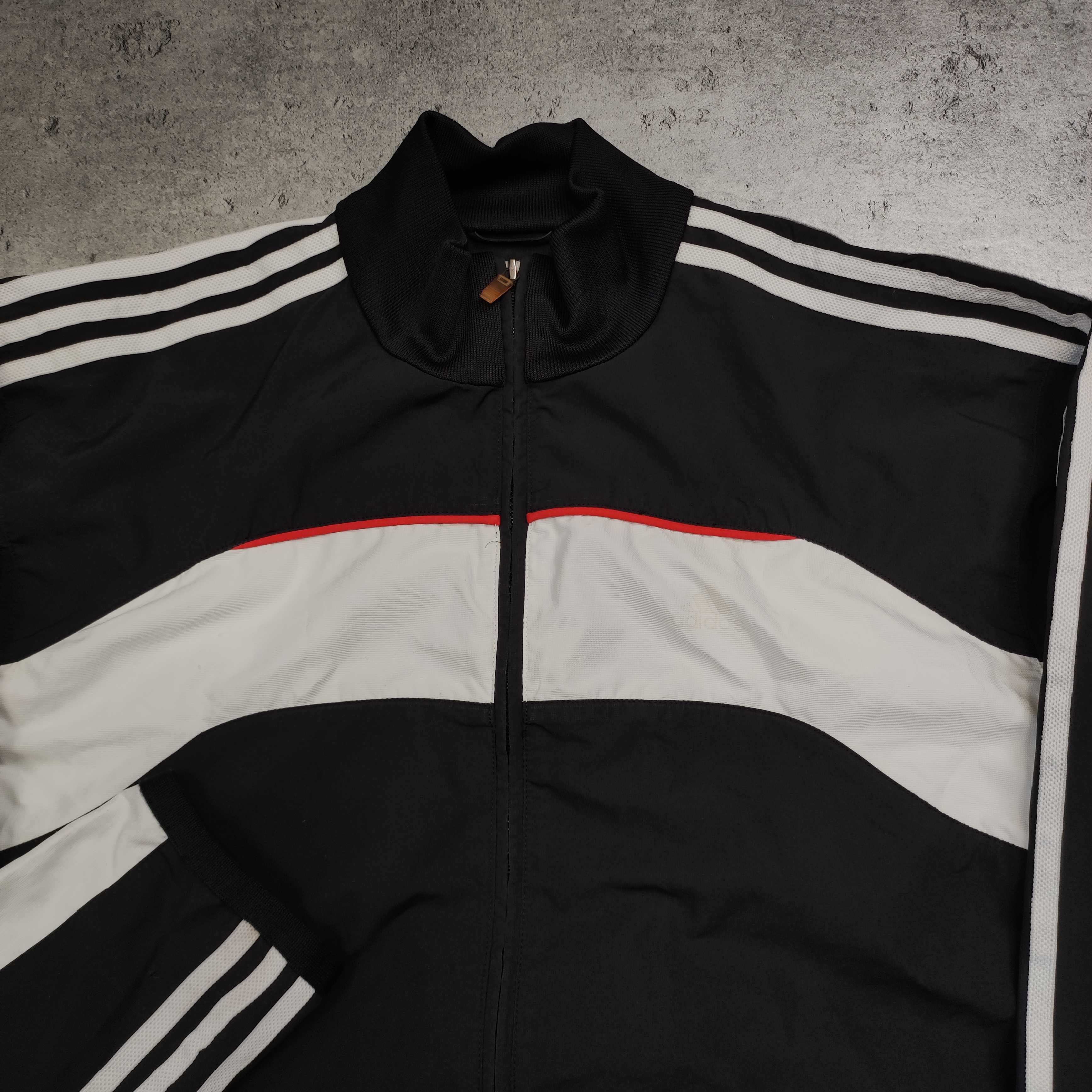 MĘSKA Bluza Kurtka Lekka Wiatrówka Adidas Suwak 3 Paski Stójka Clima