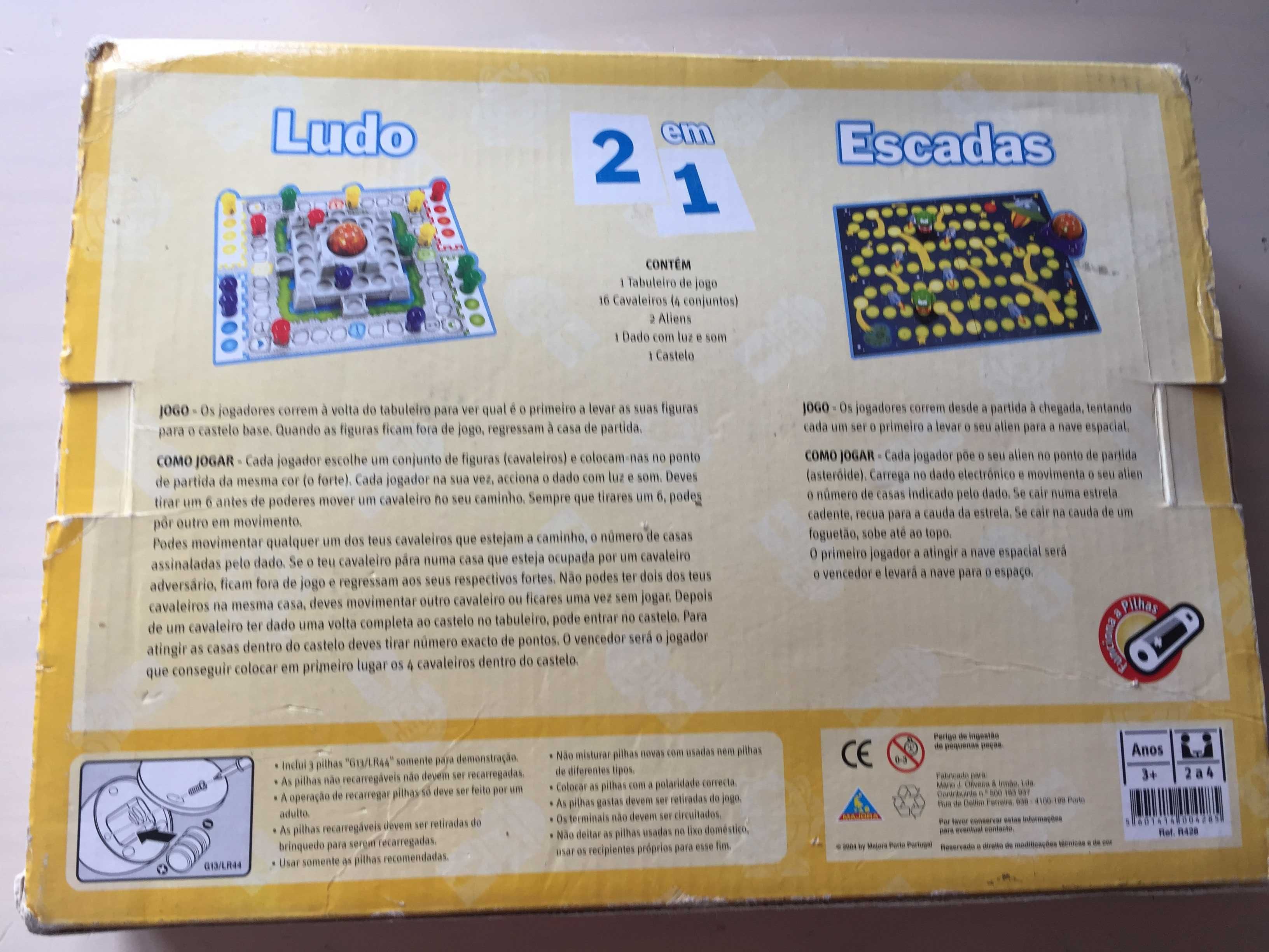 Jogo Ludo e Escadas (2 em 1) da Majora +3 anos - 2 a 4 jogadores