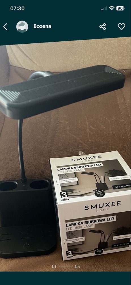 Lampka biurkowa led