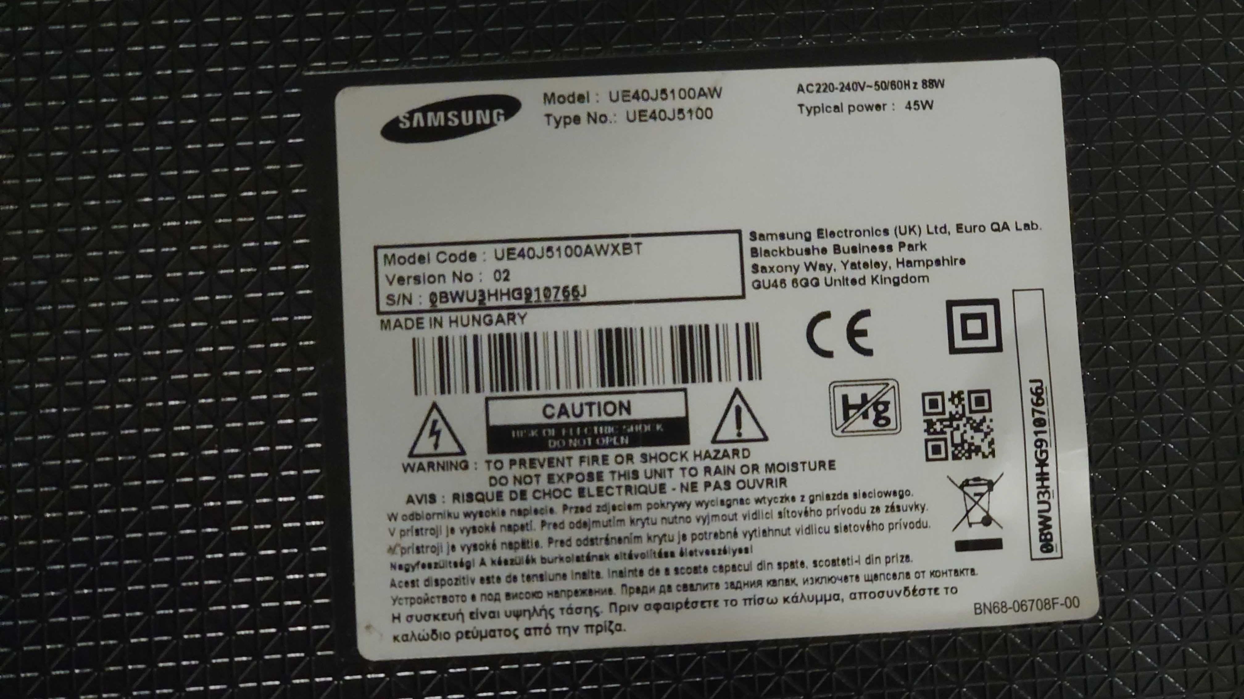 Telewizor Samsung 40" - do wymiany podświetlenie