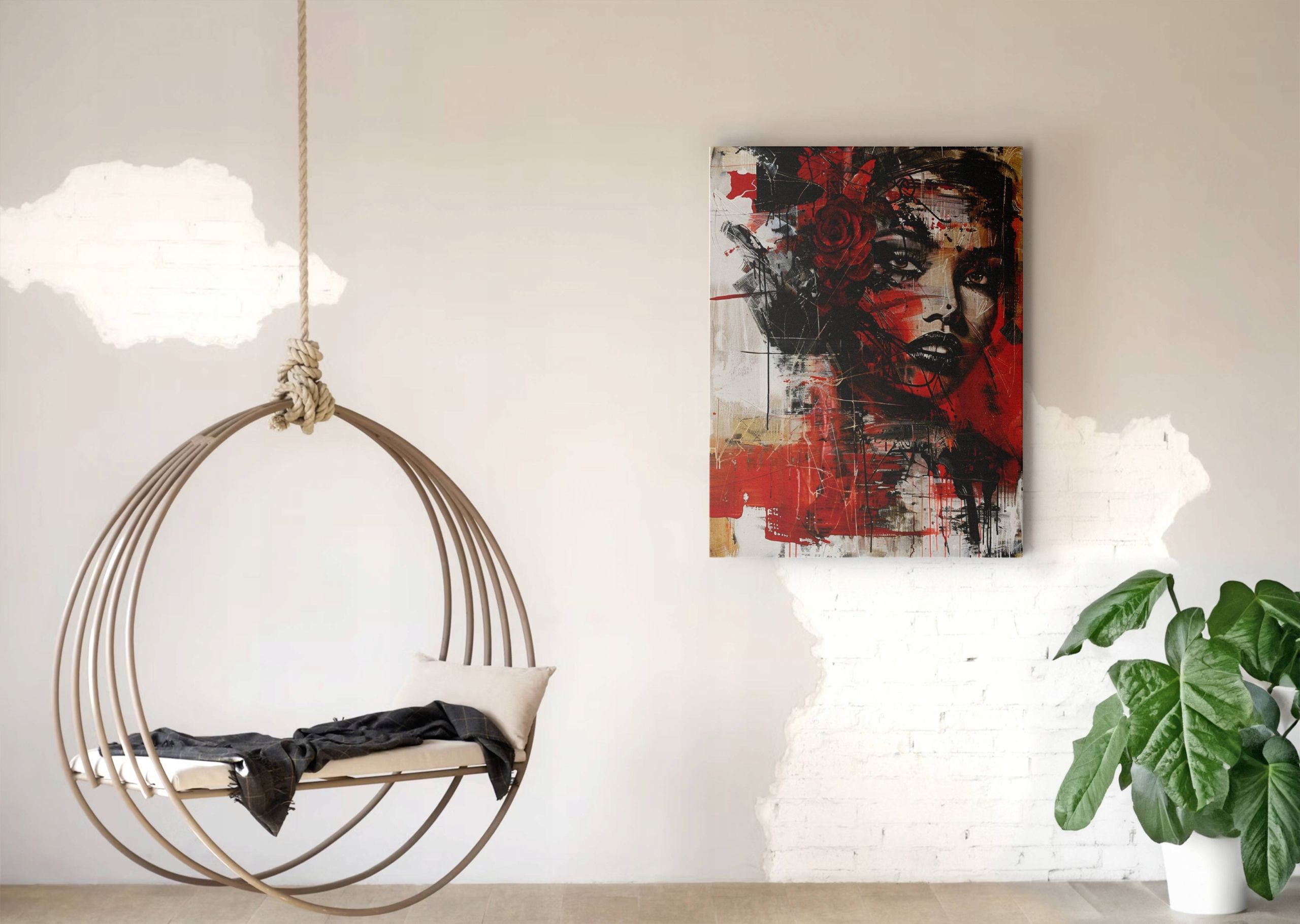 Obraz na płótnie "Emocje w Kolorze" 60x80 cm - Nowoczesna abstrakcja