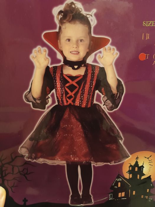 Strój wampira, sukienka r. 92-104 halloween
