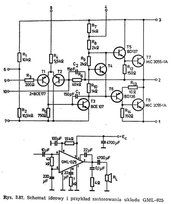 Wzmacniacz hybrydowy mocy 25 W, GML-025/2 UNITRA TELPOD RETRO