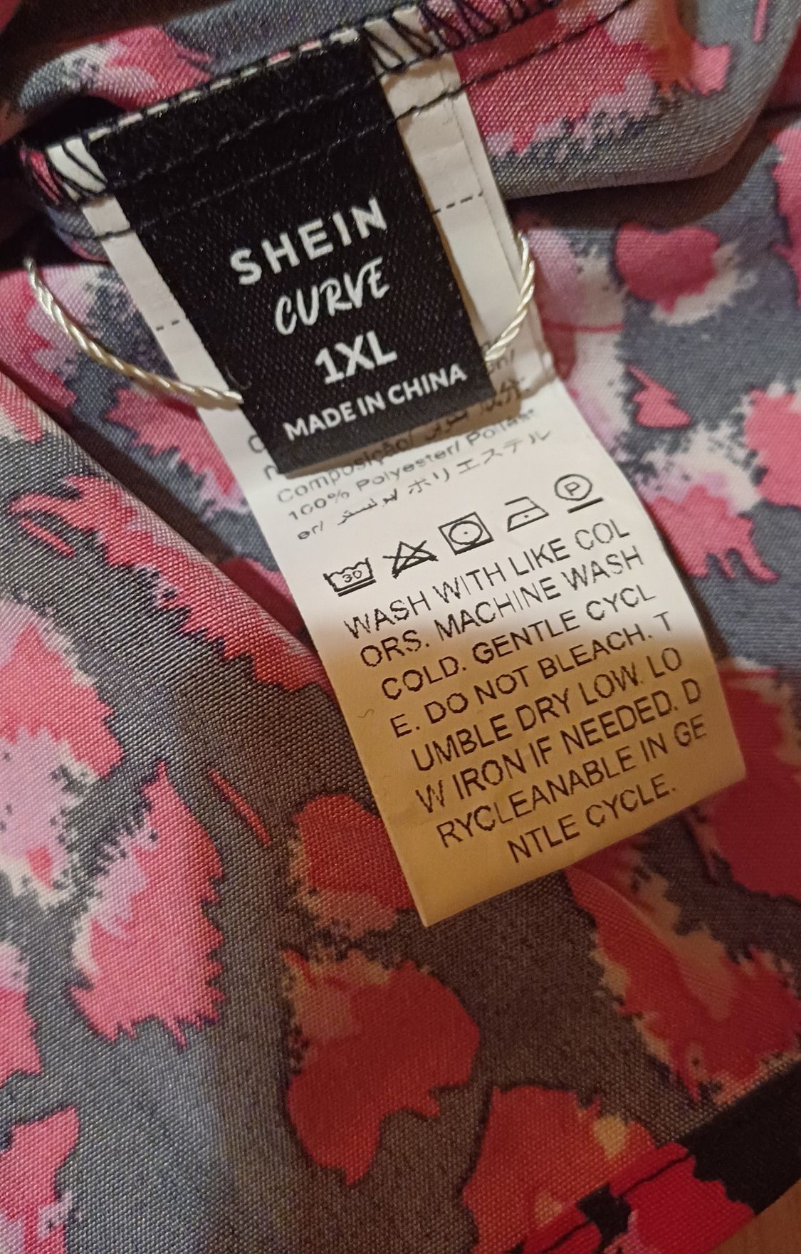 Sukienka damska maxi z paskiem na ramiączkach dół falbanka  Shein  1XL