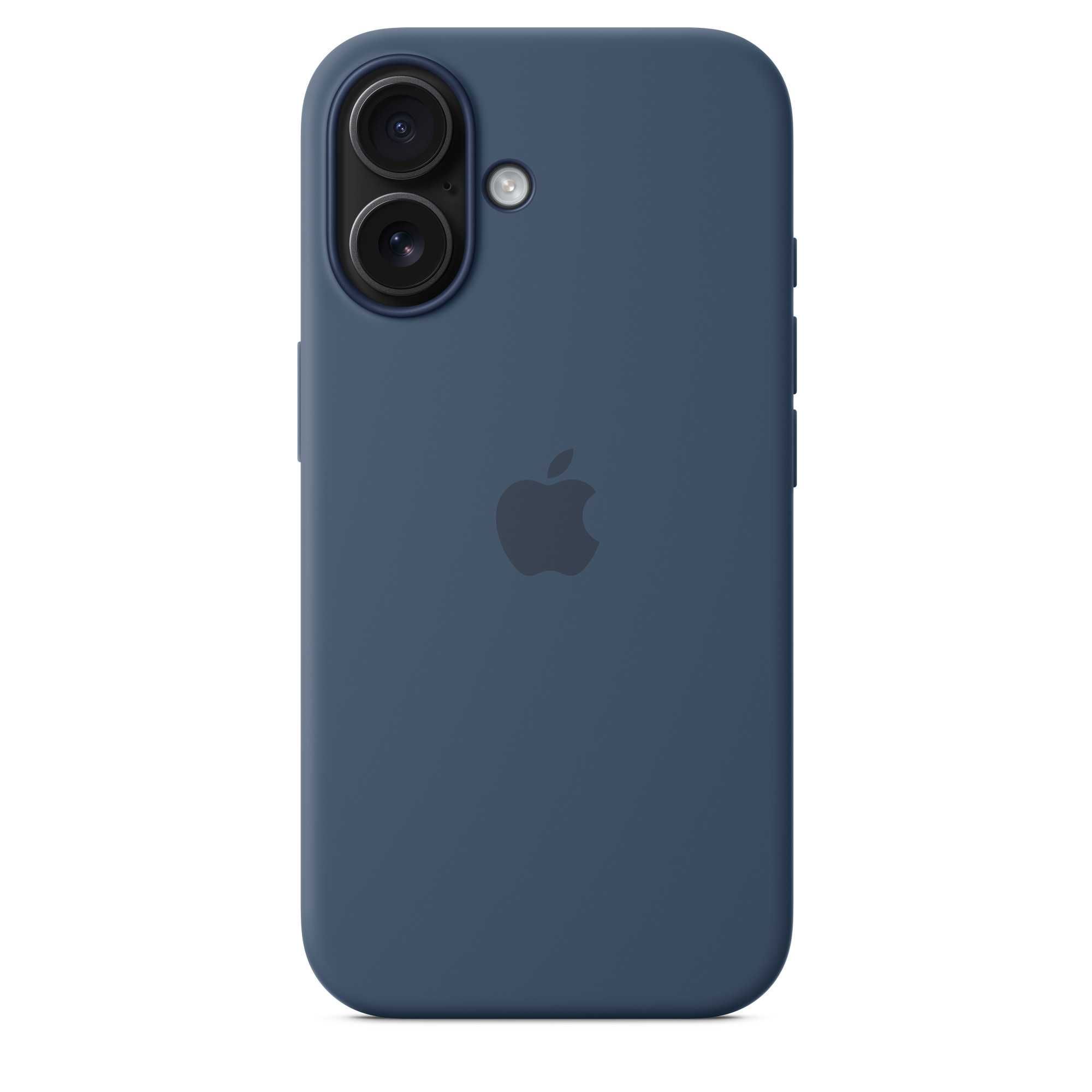 Capa NOVA em silicone com MagSafe para iPhone 16 – Azul denim