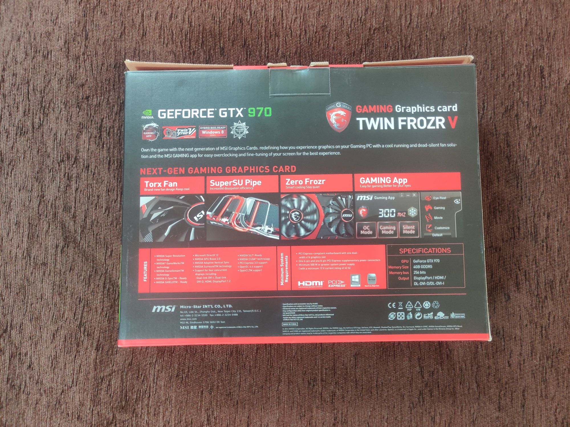 Placa Gráfica MSI GTX 970 Gaming 4GB (OC TWIN FROZR V)