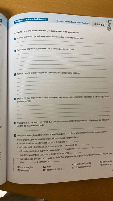 Livro de exercícios Português 11° ano