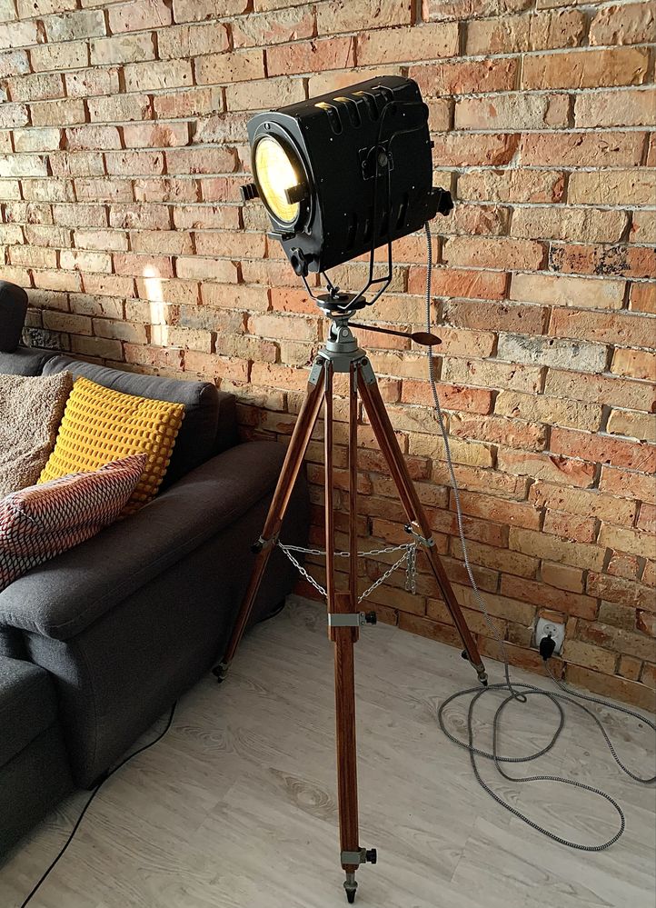 Lampa podlogowa stojąca loft vintage industrial Prl lata 70