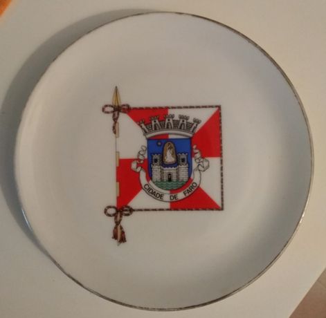 Prato porcelana SPAL da TAP "Brasão cidade de Faro"