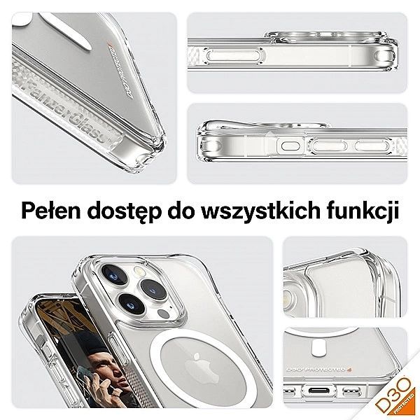 Etui PanzerGlass HardCase z MagSafe z D3o i certyfikatem Military Grad