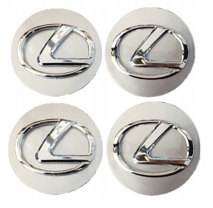 4x Dekielki Dekielek Do Alufelg LEXUS 62mm Grafit, Czarny, Srebrny