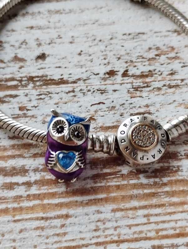 Srebrny Charm’s SOWA Zawieszka s925 do bransoletki PANDORA