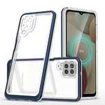 Clear 3in1 etui do Samsung Galaxy A12/5G żelowy pokrowiec z ramką nieb