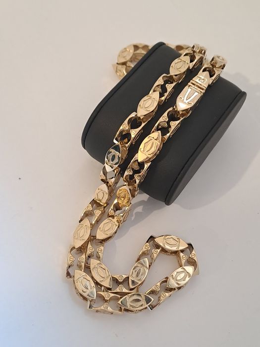 Łańcuszek splot CARTIER 585 Nowy 64 cm  0.9 cm