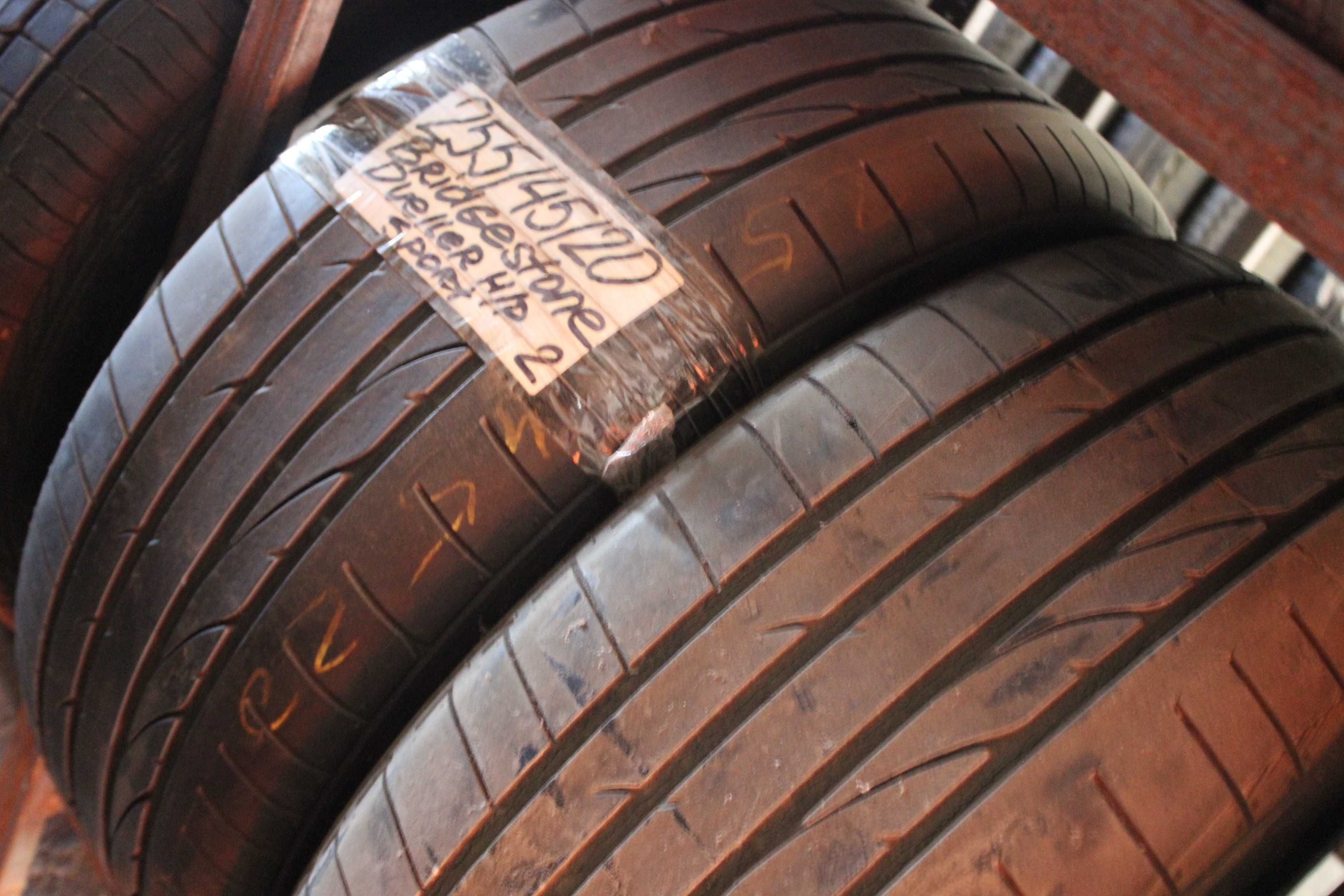 255-45-R20 BRIDGESTONE DUELER H\P 2штуки пара летней резины GERMANY