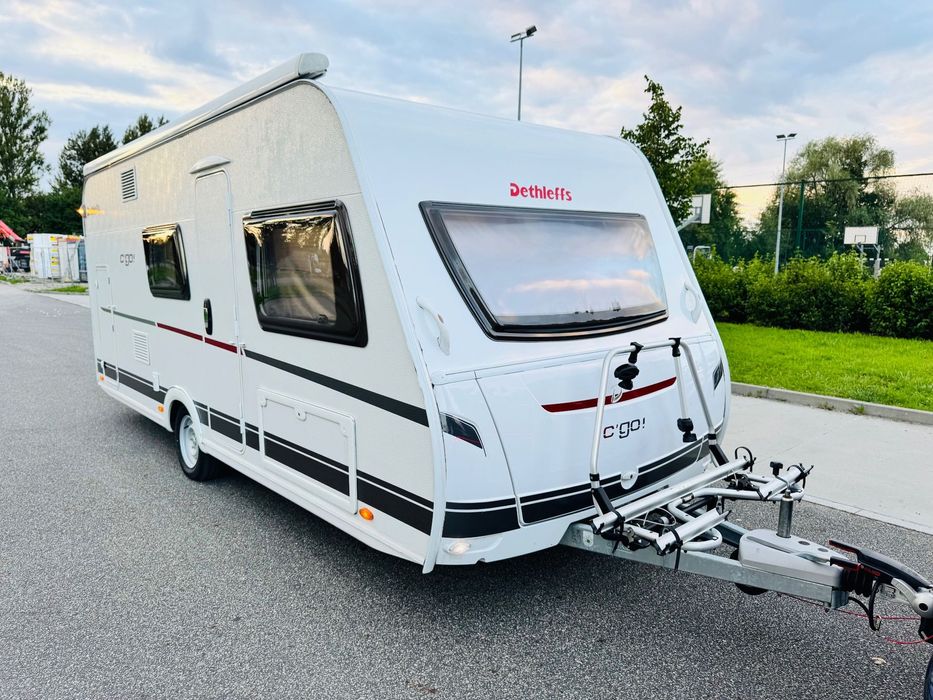 Dethleffs C&#039;GO 495 QSK  6-os Klimatyzacja Webasto MOVER Markiza Omnistor Bagażnik Rowerowy THU