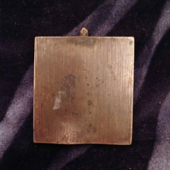 Редкая старинная дорожная икона Знамение XIX век.