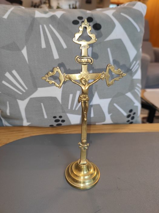 Krzyż mosiężny krucyfiks Francja