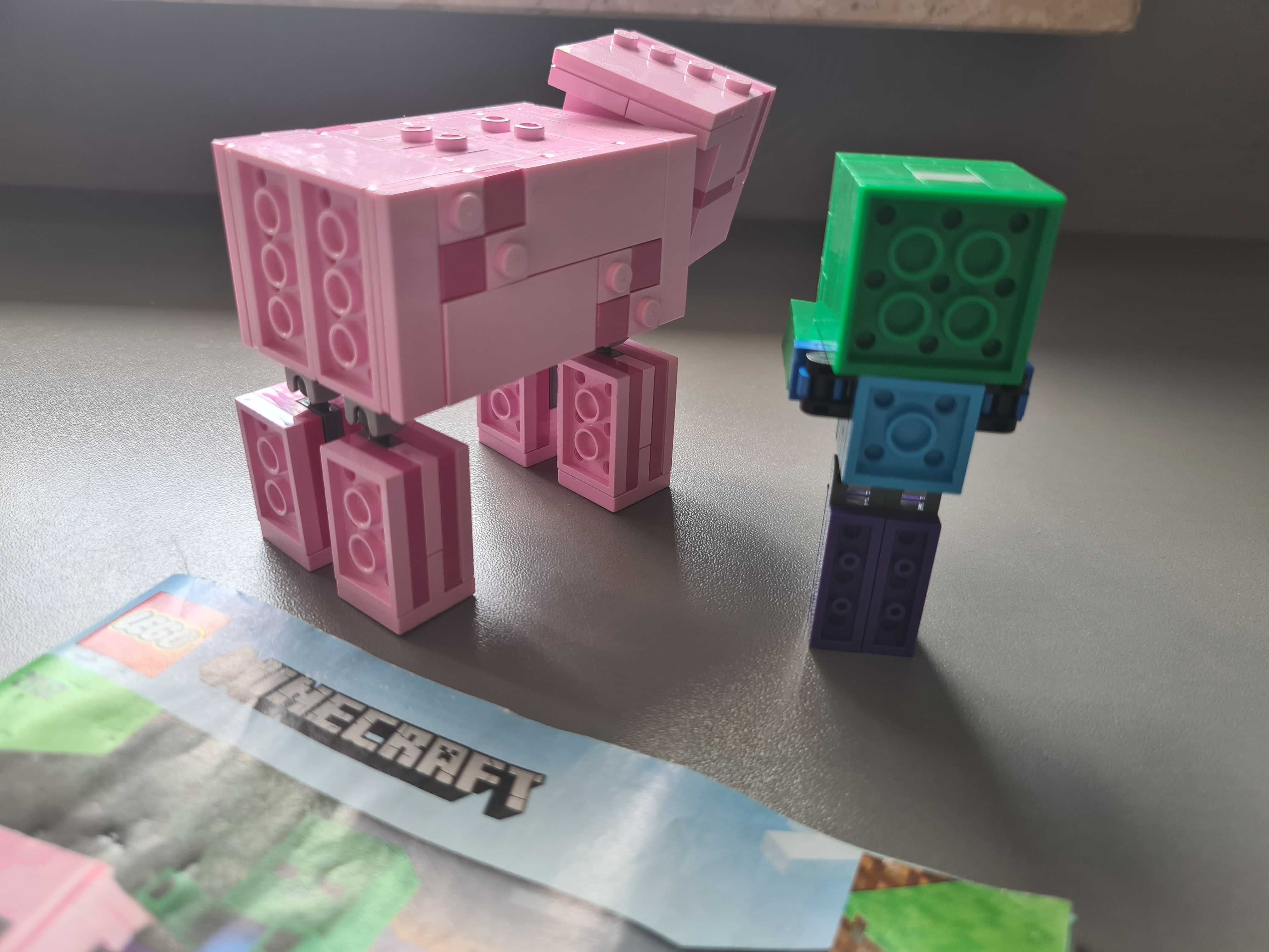 LEGO Minecraft 21157 - Kompletne - Świnka i mały zombie