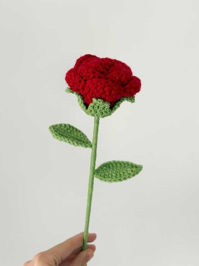 Rosa em Crochet de Variadas Cores