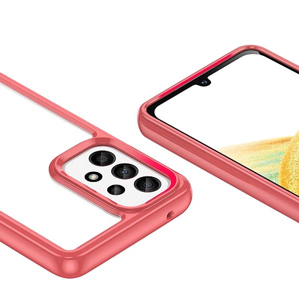 Etui Outer Braders z Ramką do Samsung Galaxy A33/5G czerwony