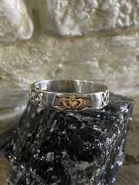 Ирландское кольцо кладдах серебро золото