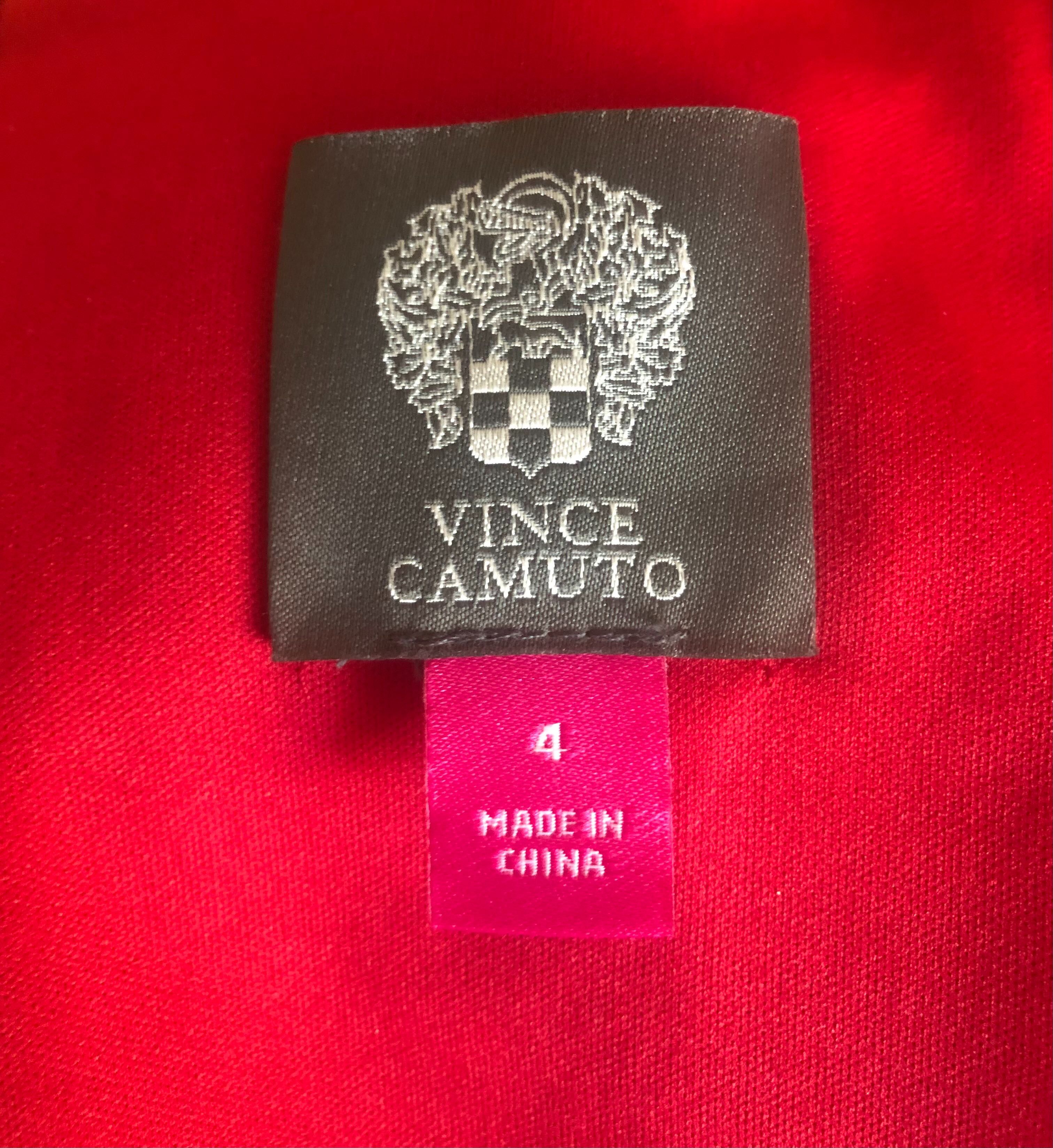 Sukienka z marszczeniami bodycon bordowa Vince Camuto S