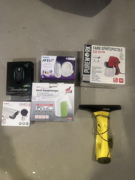 Myjka karcher, pistolet do malowania, myjka parowa, kamera atrapa,