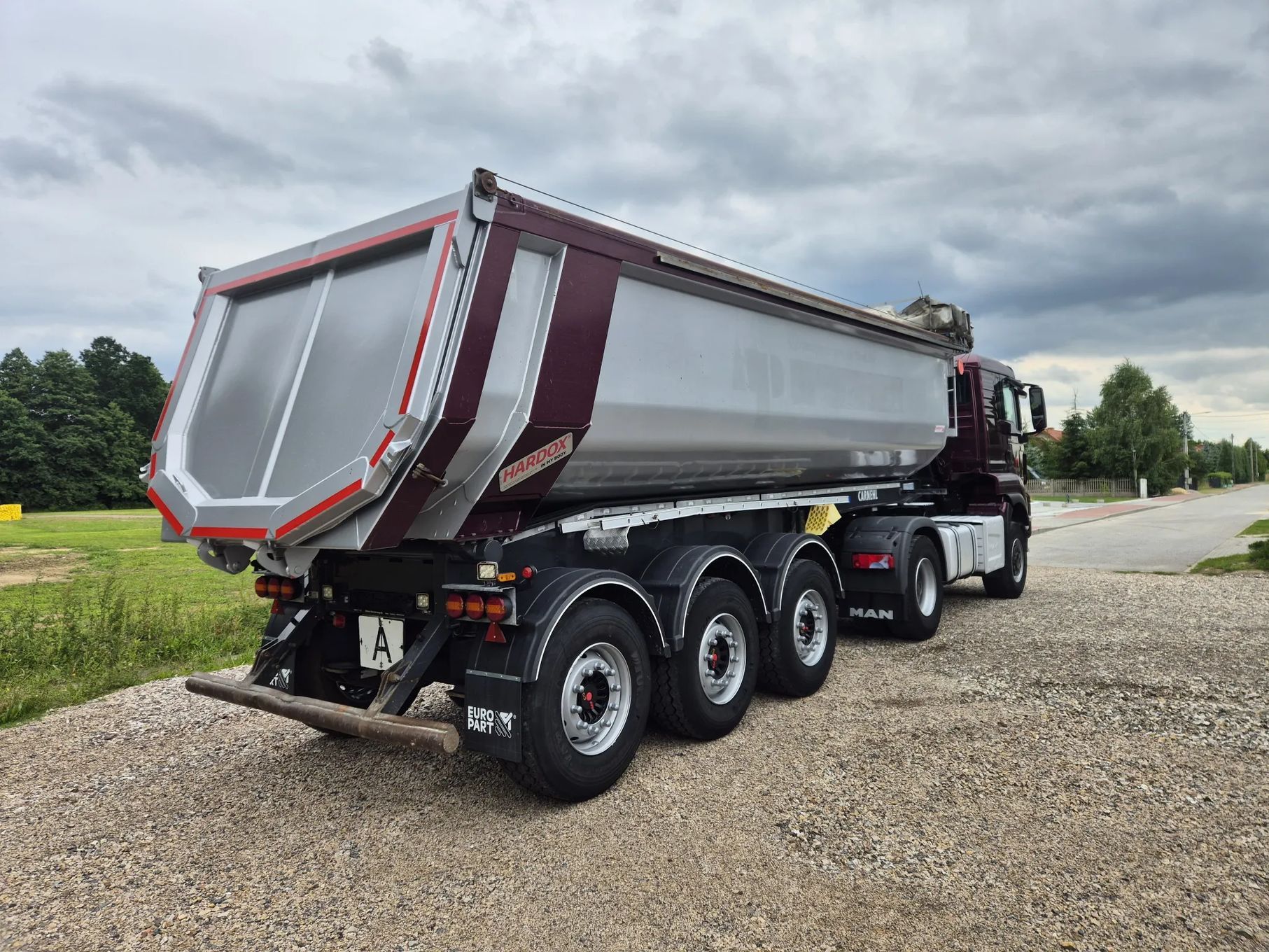 MAN TGS 18.470 4X4 Reduktor Most Zestaw Patelnia Wywrotka Euro6 Carnehl Ciągnik siodłowy Naczepa Hydraulika Mulda