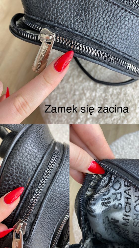 Michael Kors czarny mały plecak eco skóra