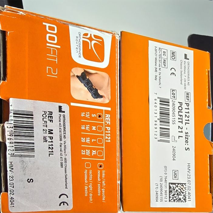 Orteza na przedramię i nadgarstek lewy rozmiar S - 2 sztuki