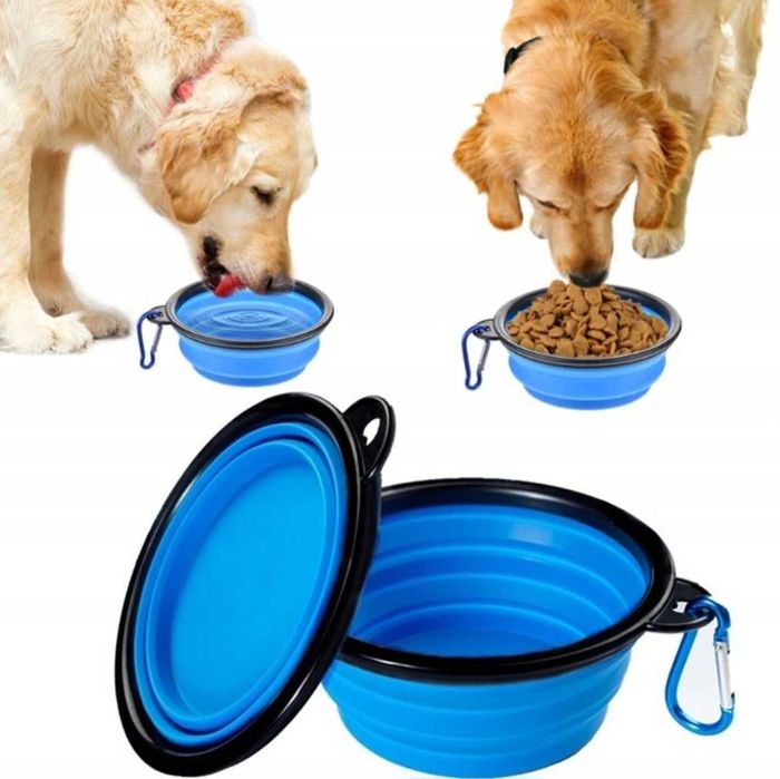 Miska składana silikonowa dla psa kota podróżna turystyczna lekka