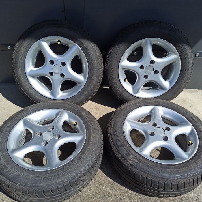 Alu felgi Borbet 4x100 R14 + opony letnie